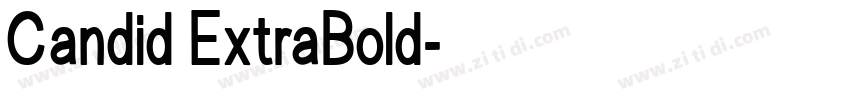 Candid ExtraBold字体转换